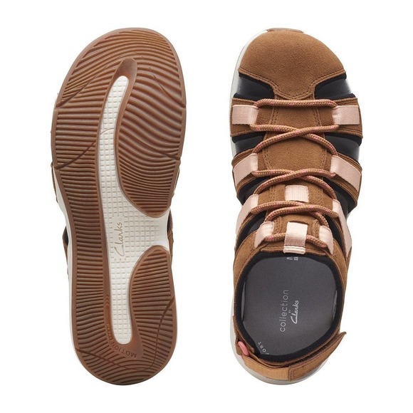 New Clarks Motion Tread Women's
Solan Sail Dark Tan Combi Sandals
Size 8 - Picture 4 of 7